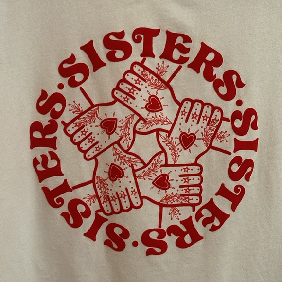 Sandro red velvet Sister sister t-shirt - Picture 3 of 6